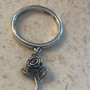 James Avery rose charm ring